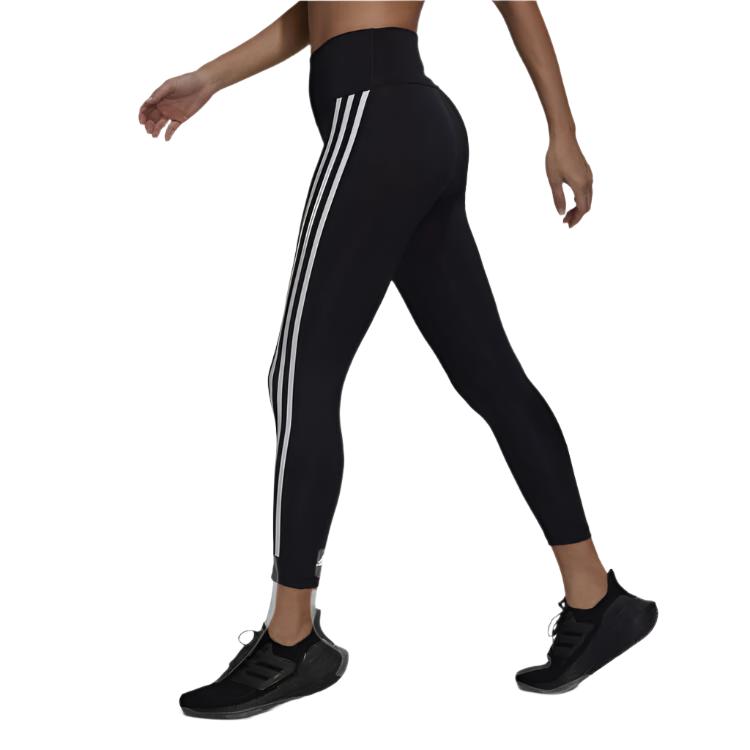 Adidas Womens High Rise Optime Trainicons 7/8 Tights - Black