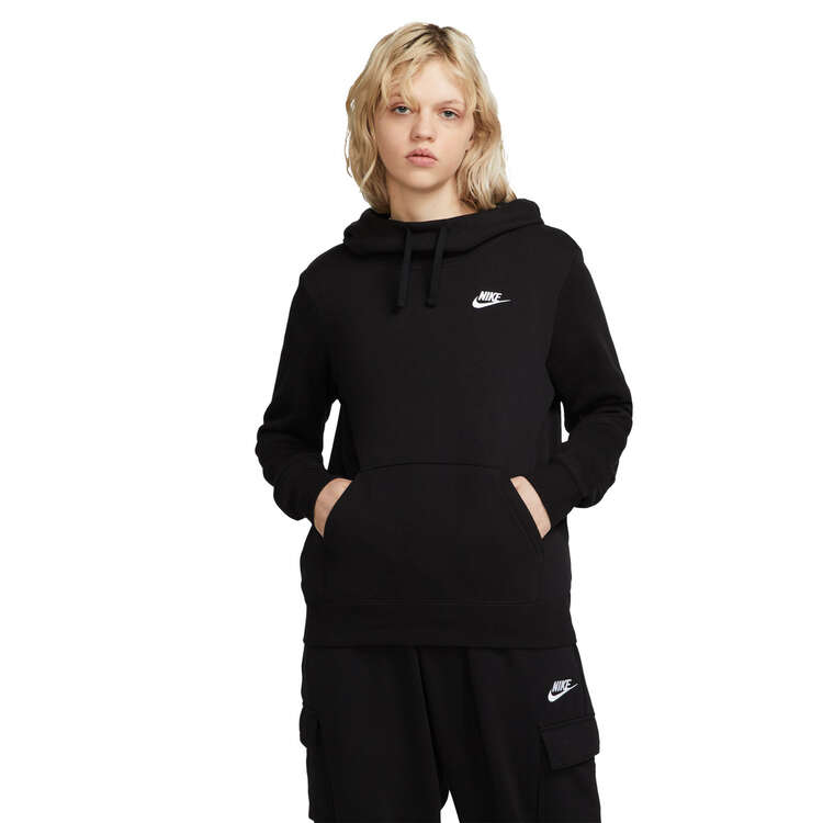 Nike Womens Sportswear Club Fleece Funnel-Neck Hoodie - Black