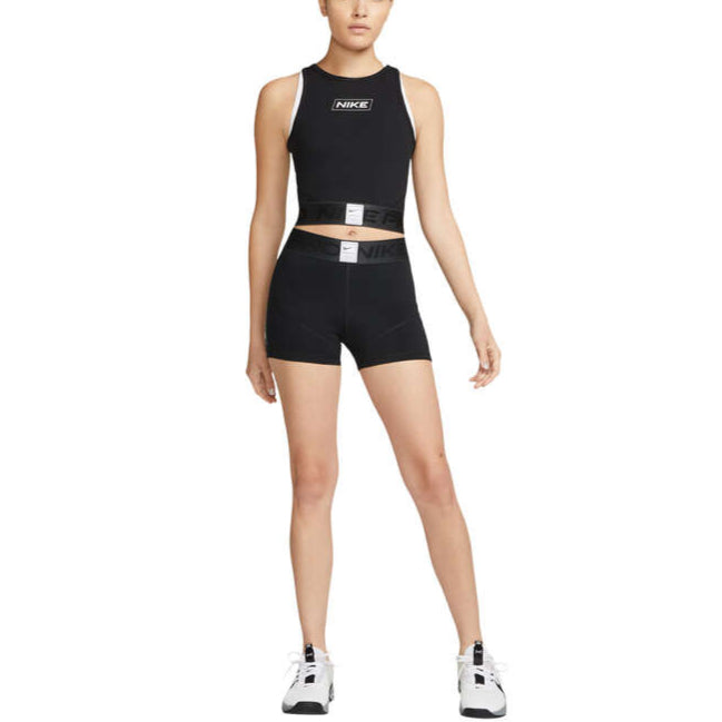 Nike Pro Womens Graphic Crop Tank - Black