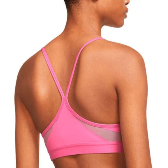 Nike Womens Dri-FIT Indy Padded V-neck Sports Bra - Pink