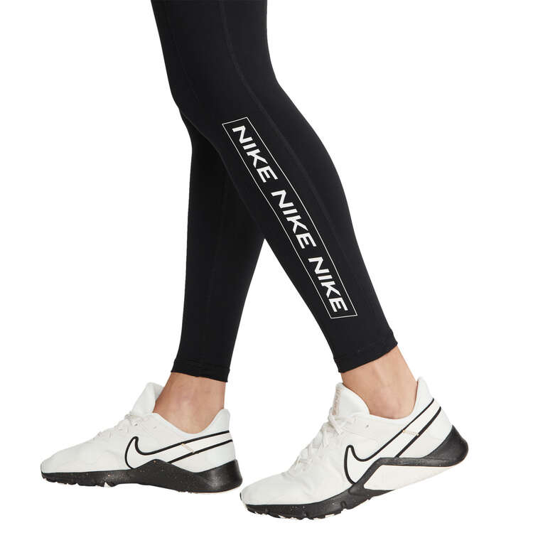 Nike Pro Womens Dri-FIT Mid-Rise Graphic Tights - Black