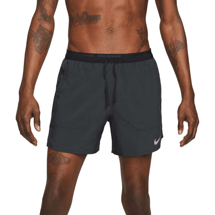 Nike Mens Dri-FIT Polyester Stride 5inch Running Shorts - Black