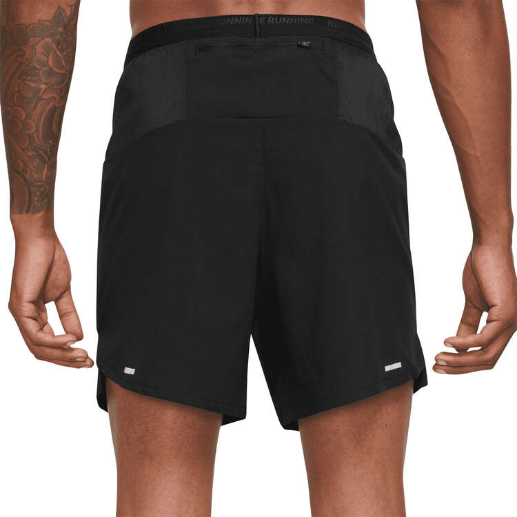 Nike Mens Dri-FIT Lightweight Stride Brief-Lined Running Shorts - Black