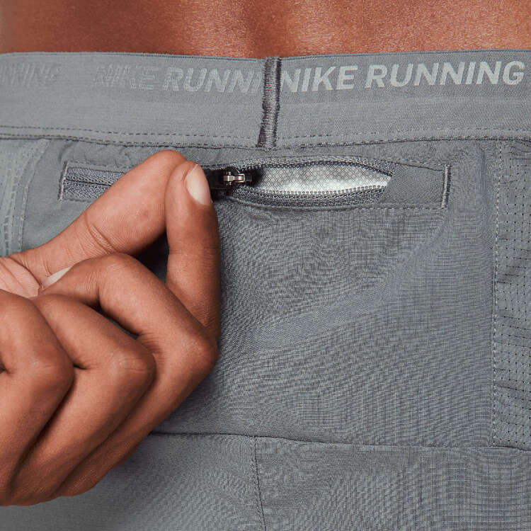 Nike Mens Dri-FIT Lightweight Stride Brief-Lined Running Shorts - Grey