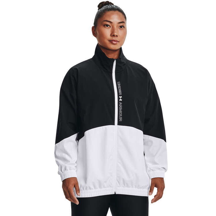 Under Armour Womens Woven Full Zip Oversized Jacket - Black