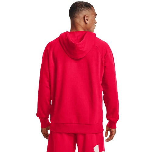 Under Armour Mens Rival Fleece Big Logo Hoodie - Red