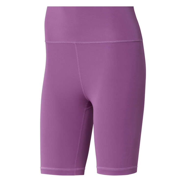 adidas Womens Optime Training High Rise Shorts - Purple