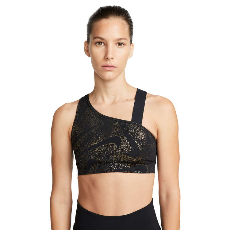 Nike Swoosh Womens Dri-FIT Medium-Support Non-Padded Sports Bra - Black