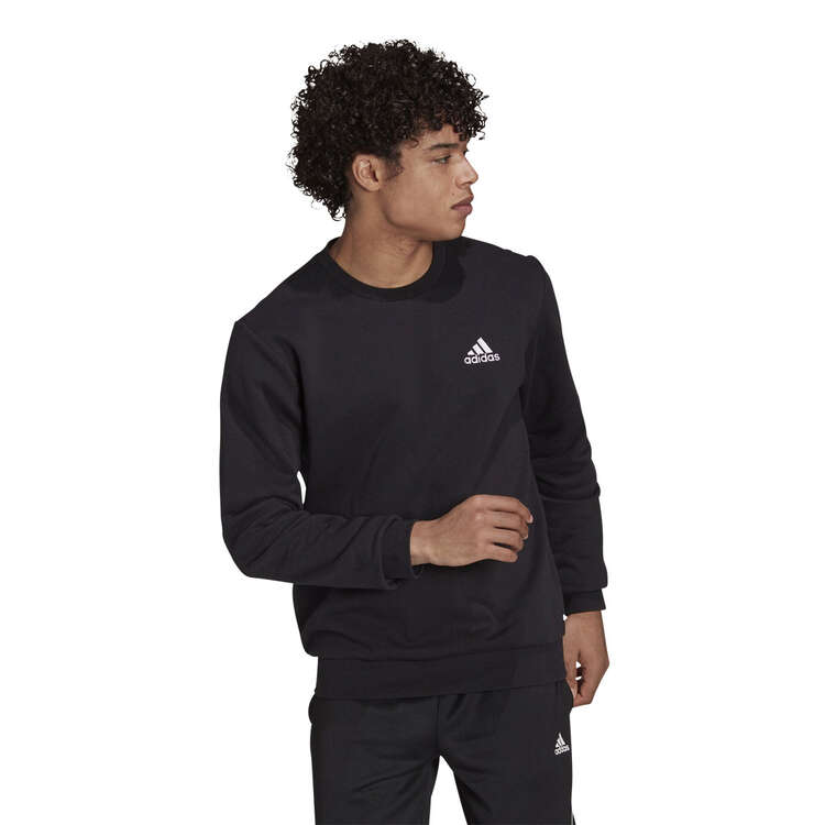 adidas Mens Essentials Feelcozy Sweatshirt - Black