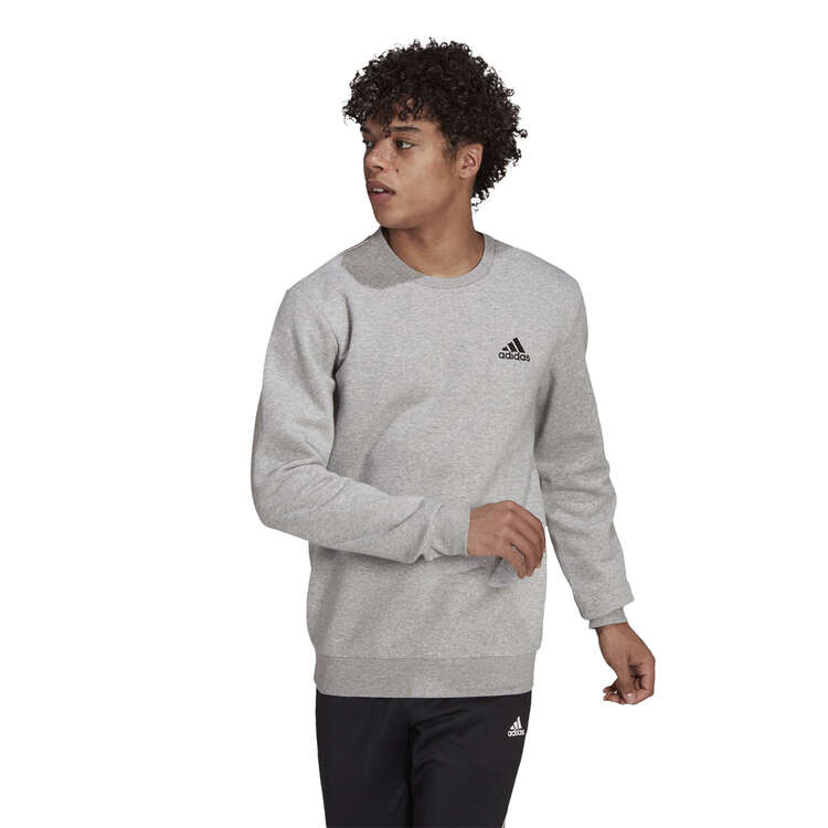 adidas Mens Essentials Feelcozy Sweatshirt - Grey