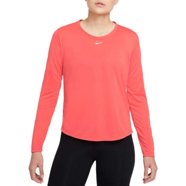 Nike Womens Dri-FIT One Standard Long Sleeve Top - Pink