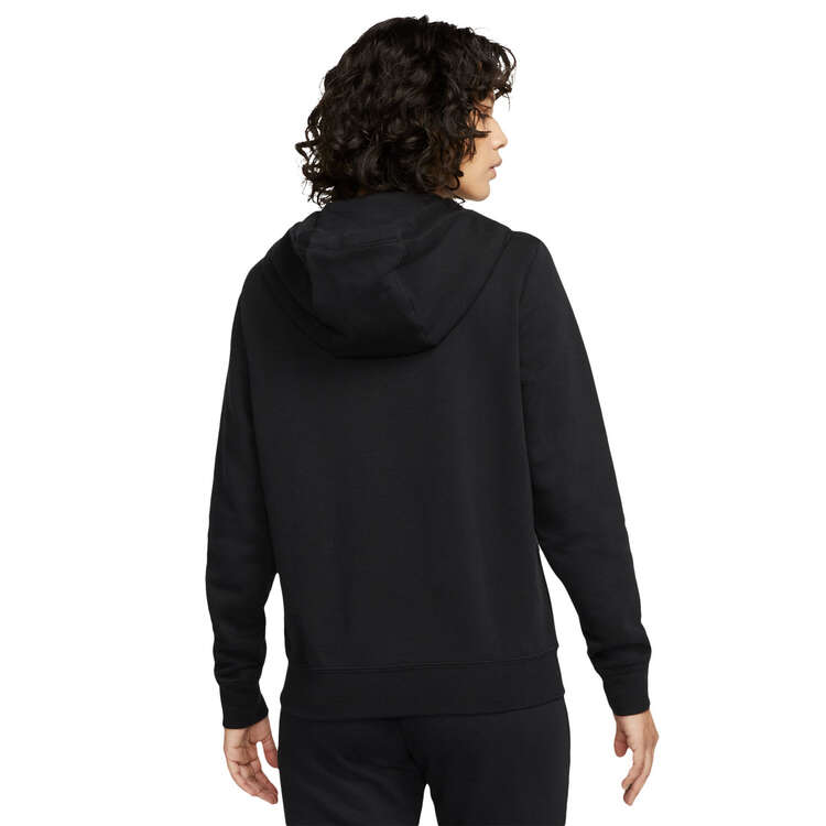 Nike Womens Sportswear Club Fleece Full-Zip Hoodie - Black