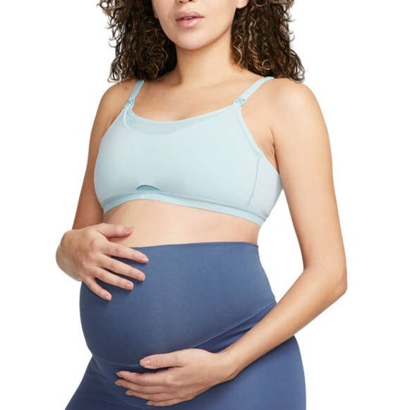 Nike Womens Dri-FIT Alate Light Support Maternity Sports Bra - Blue