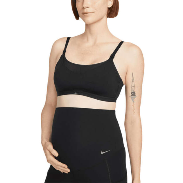 Nike Womens Dri-FIT Alate Light Support Maternity Sports Bra - Black