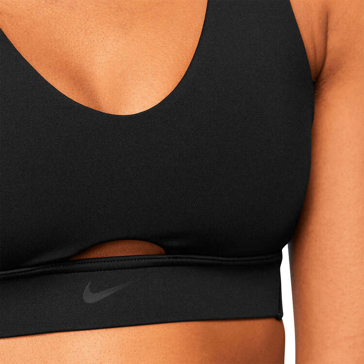 Nike Womens Dri-FIT Indy Plunge Cutout Medium Support Padded Sports Bra - Black