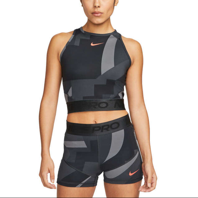 Nike Pro Women Cropped Training Tank - Black