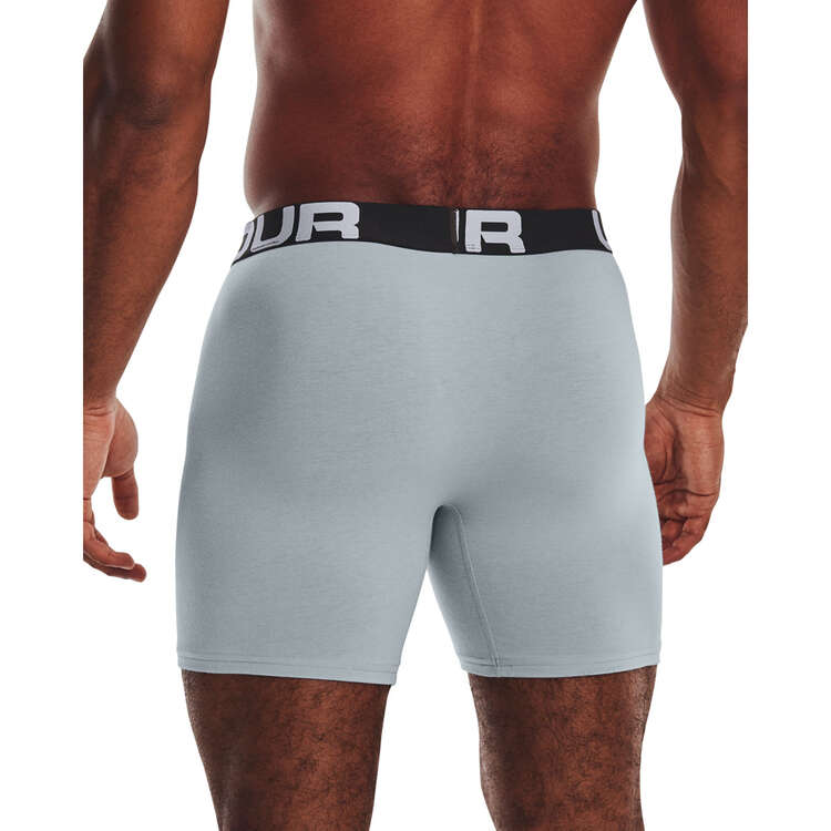 Under Armour Mens Charged Cotton 6in Underwear 3 Pack - Grey