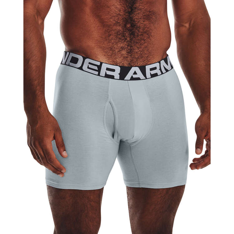 Under Armour Mens Charged Cotton 6in Underwear 3 Pack - Grey