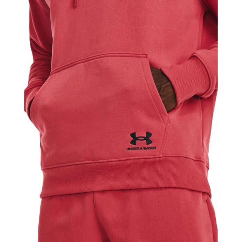 Under Armour Mens UA Heavyweight Terry Hoodie - Red