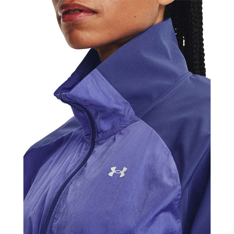 Under Armour Womens Woven Translucent Tie Jacket - Purple