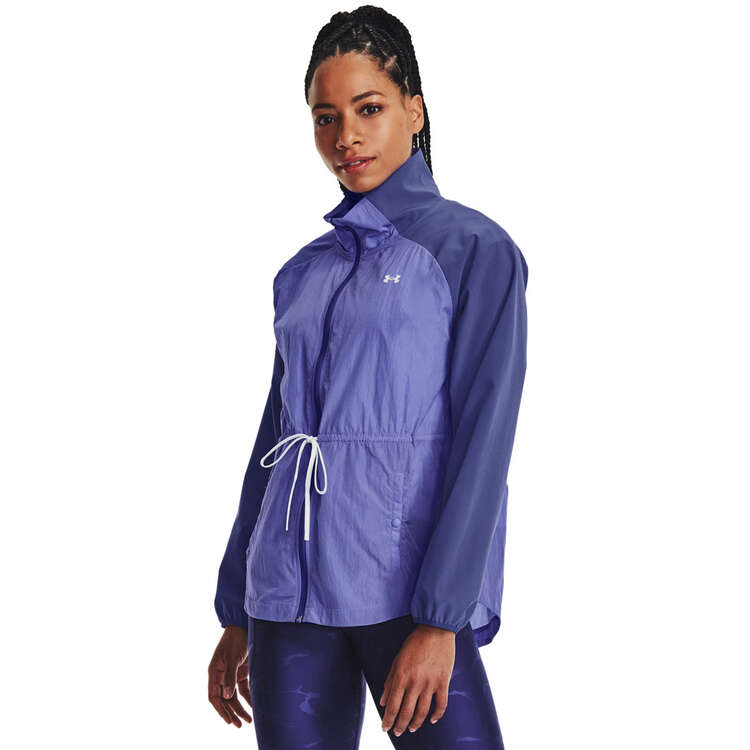 Under Armour Womens Woven Translucent Tie Jacket - Purple