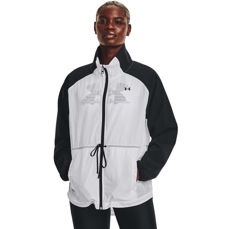 Under Armour Womens Woven Translucent Tie Jacket - White