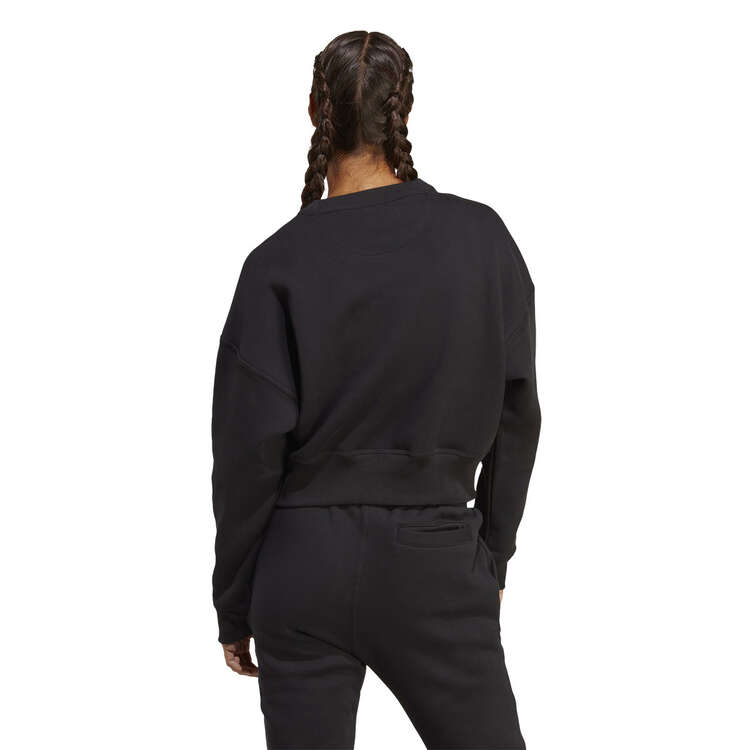 adidas Womens Lounge Fleece Sweatshirt - Black