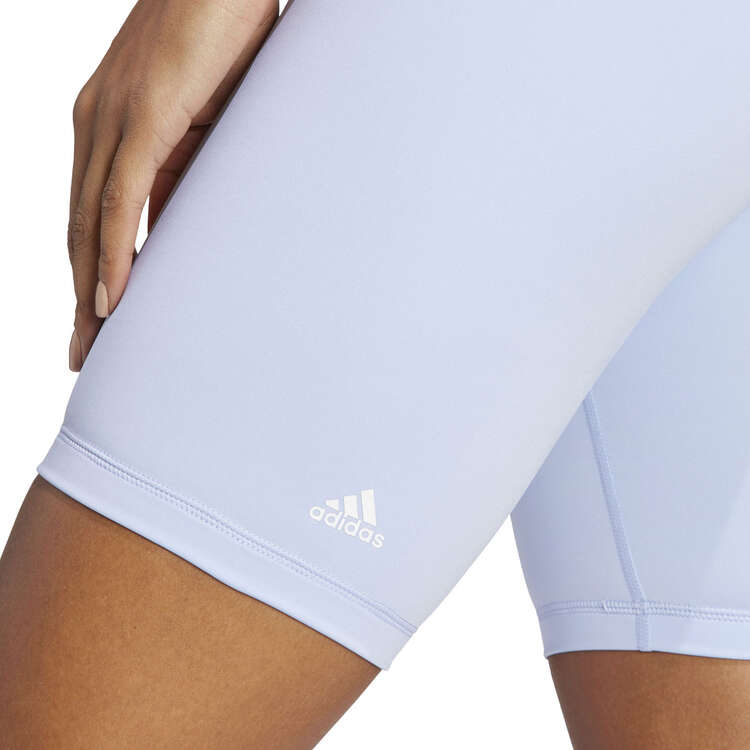 Adidas Womens Optime Training Hig Rise Shorts - Blue