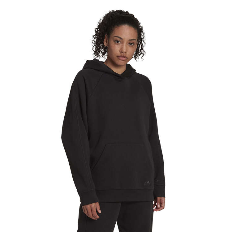 adidas Womens ALL SZN Fleece Boyfriend Hoodie - Black