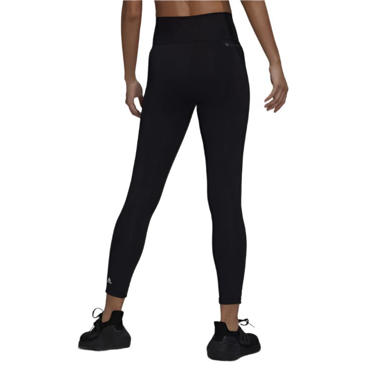 Adidas Womens High Rise Optime Training 7/8 Tights - Black