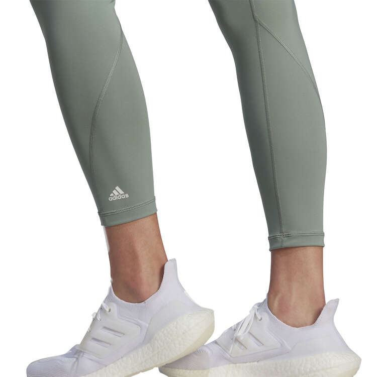 Adidas Womens High Rise Optime Training 7/8 Tights - Khaki