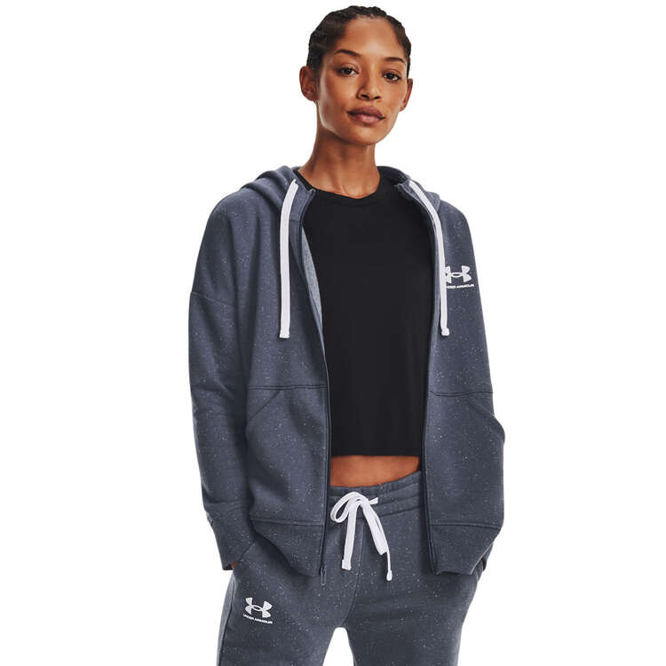 Under Armour Womens Rival Fleece Full Zip Hoodie - Grey