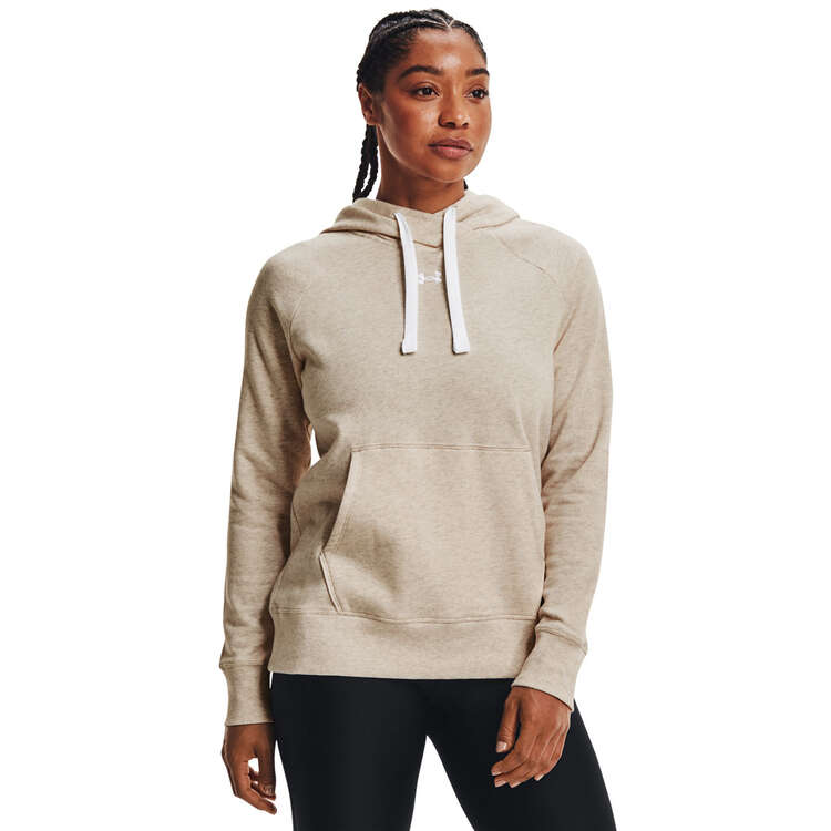 Under Armour Womens Rival Fleece HB Hoodie - Beige