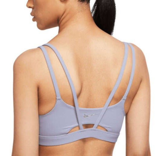 Nike Alate Trace Womens Dri-FIT Light-Support Padded Strappy Sports Bra - Purple