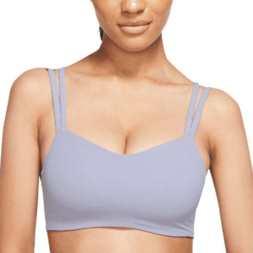 Nike Alate Trace Womens Dri-FIT Light-Support Padded Strappy Sports Bra - Purple