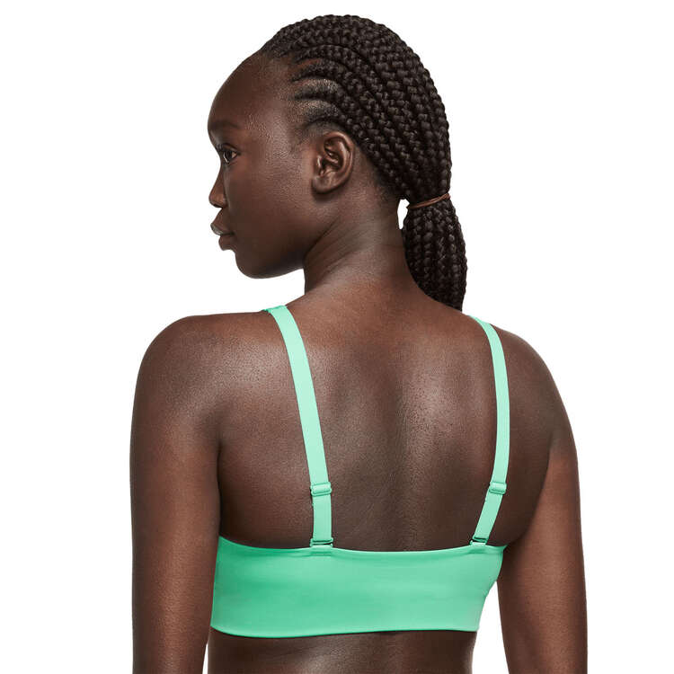 Nike Womens Dri-FIT Indy Medium Support Padded Plunge Cutout Sports Bra - Green