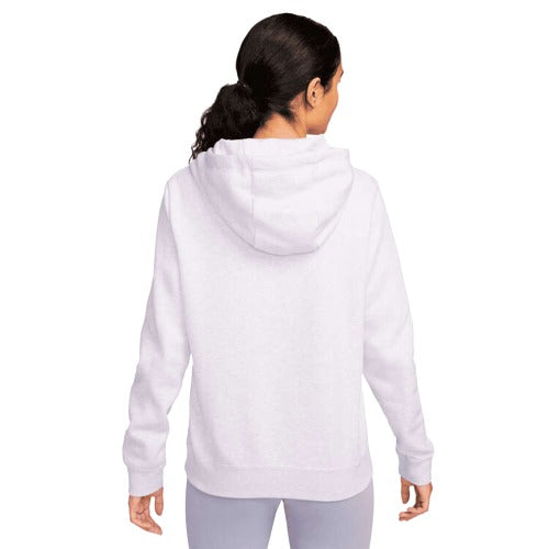 Nike Womens Sportswear Club Fleece Funnel-Neck Hoodie - Purple