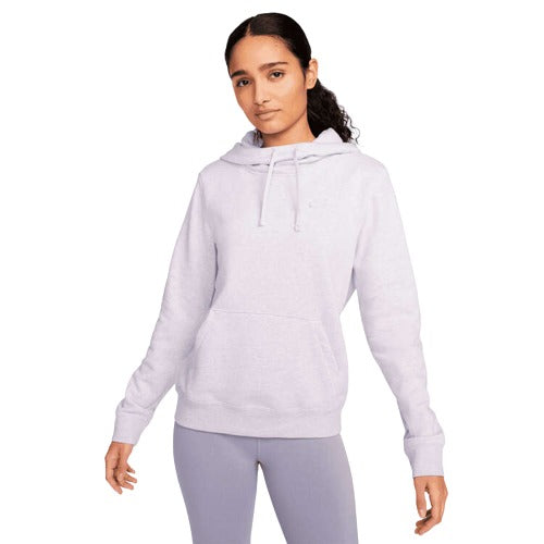 Nike Womens Sportswear Club Fleece Funnel-Neck Hoodie - Purple