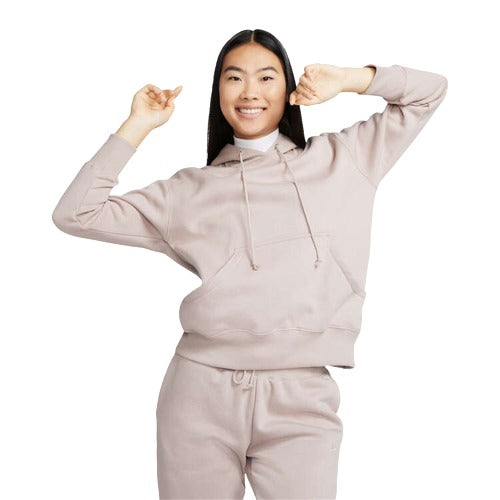 Nike Womens Phoenix Oversized Pullover Hoodie - Taupe