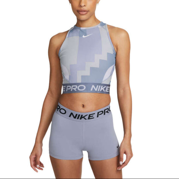 Nike Pro Womens Cropped Training Tank - Blue