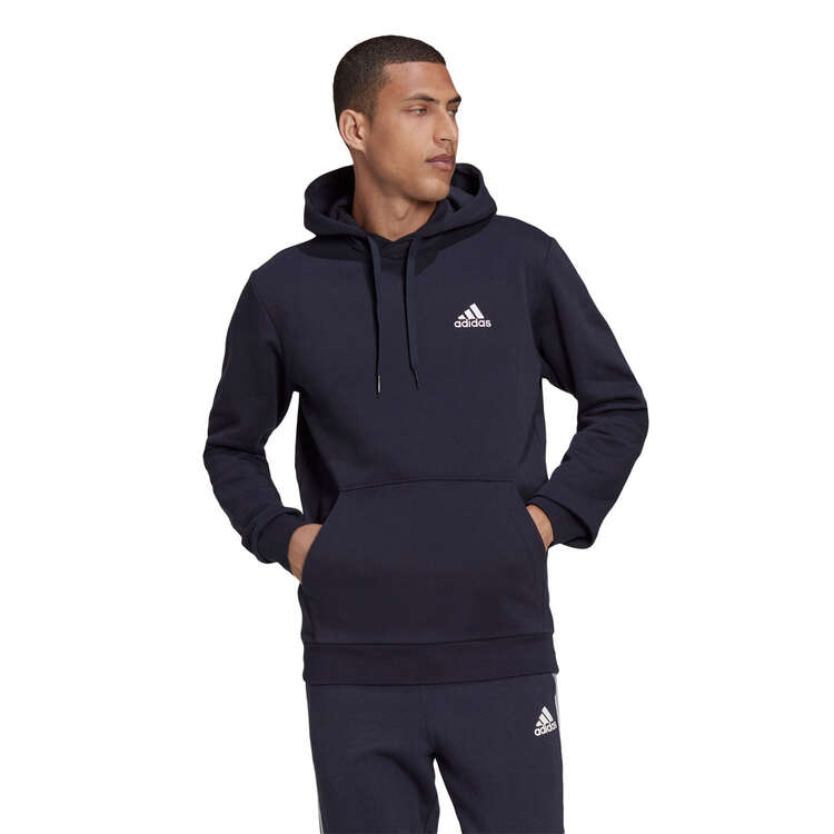 adidas Mens Feel Cosy Pullover Hoodie - Navy