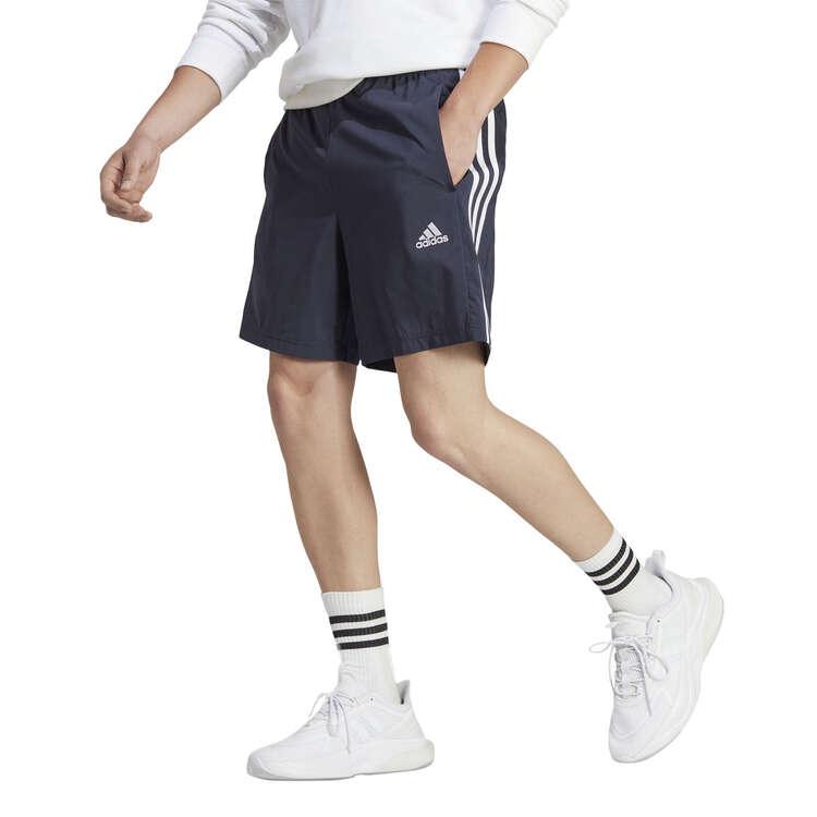 adidas Mens Regular Fit Essentials 3-Stripes Shorts - Navy/White