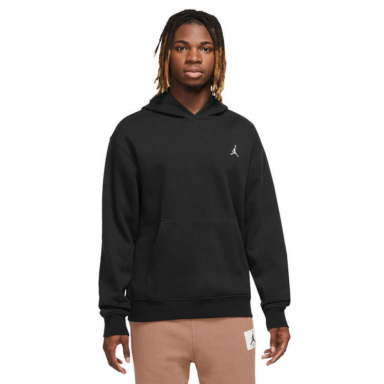 Jordan Mens Essentials Fleece Pullover Hoodie - Black/White