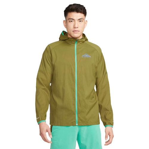 Nike Mens Trail Aireez Lightweight Running Jacket - Green