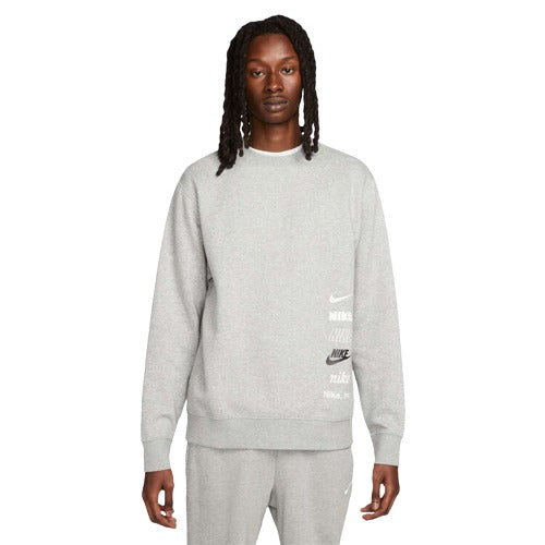 Nike Mens Club Fleece+ Brushed Back Sweatshirt - Grey