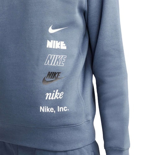 Nike Mens Club Fleece+ Brushed Back Sweatshirt - Blue