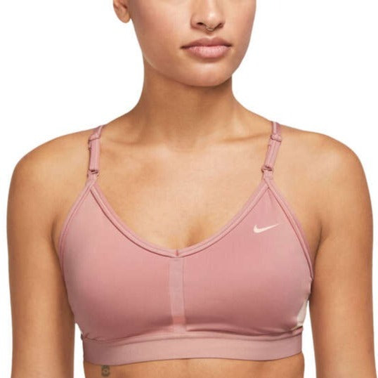 Nike Womens Dri-FIT Indy Padded Racerback Sports Bra - Pink