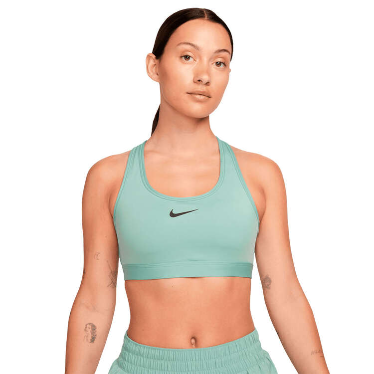 Nike Womens Swoosh Medium-Support Padded Sports Bra - Blue