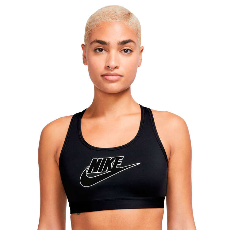 Nike Womens Dri-FIT Swoosh Medium Support Padded Sports Bra - Black