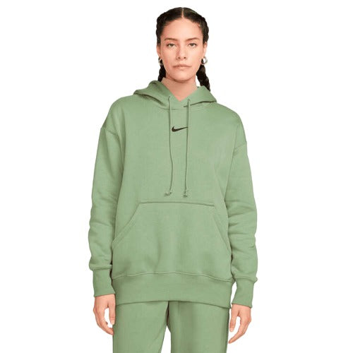 Nike Womens Phoenix Oversized Pullover Hoodie - Green